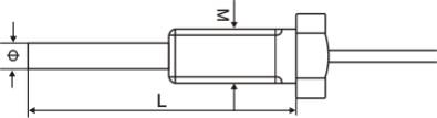 WZP021带保护管螺纹安装铂电阻(图2)